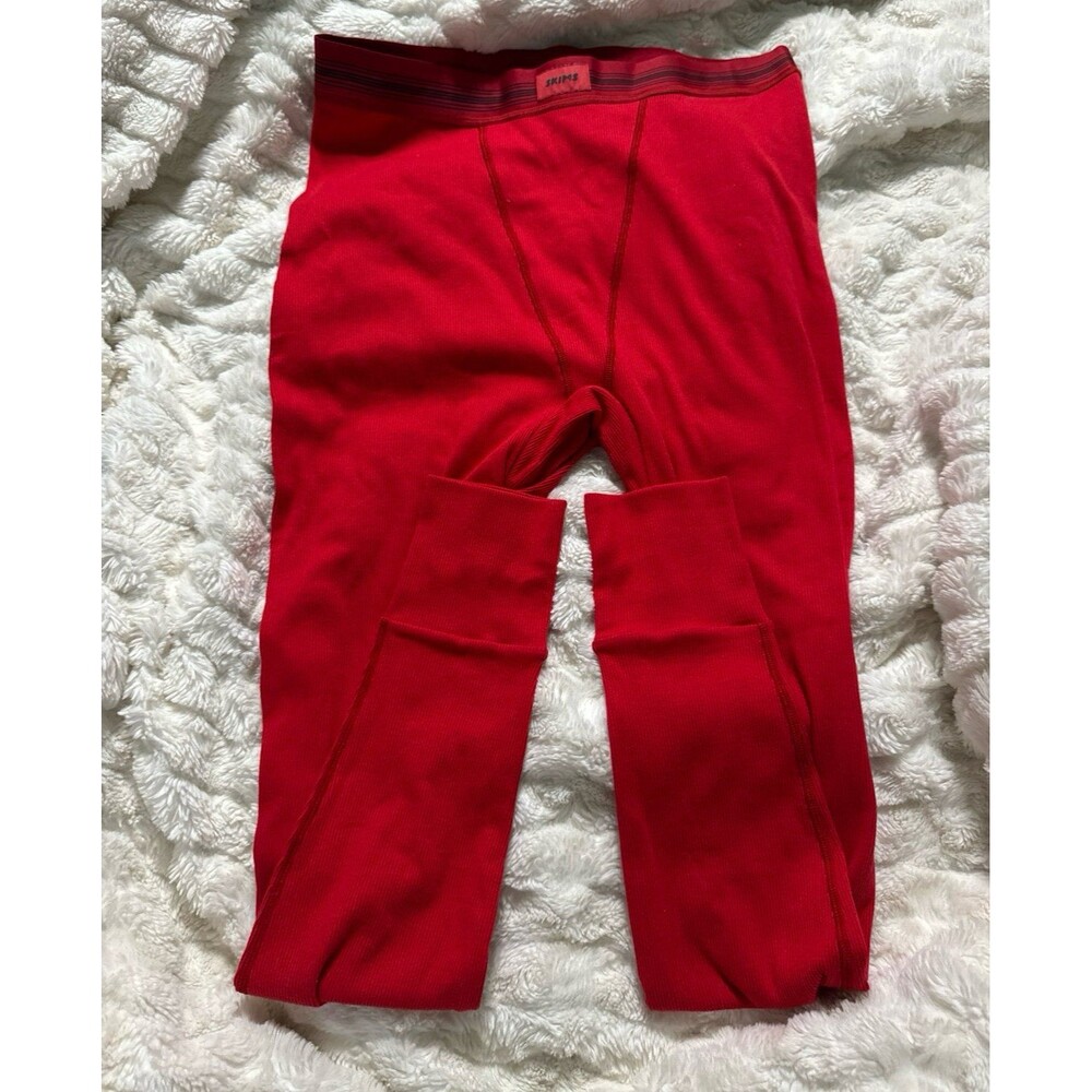 Cotton Rib Legging Red - Picture 3 of 6